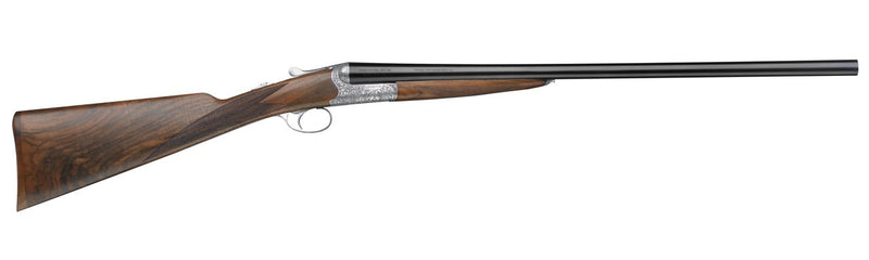 "Beretta 486 New Engraving calibre 20/76, fusil juxtaposé avec gravures détaillées, luxe et précision."