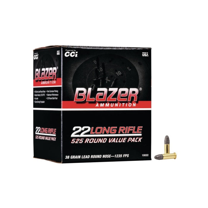 Balles CCI Blazer Plomb Round nose - Cal. 22 LR - 1575 munitions