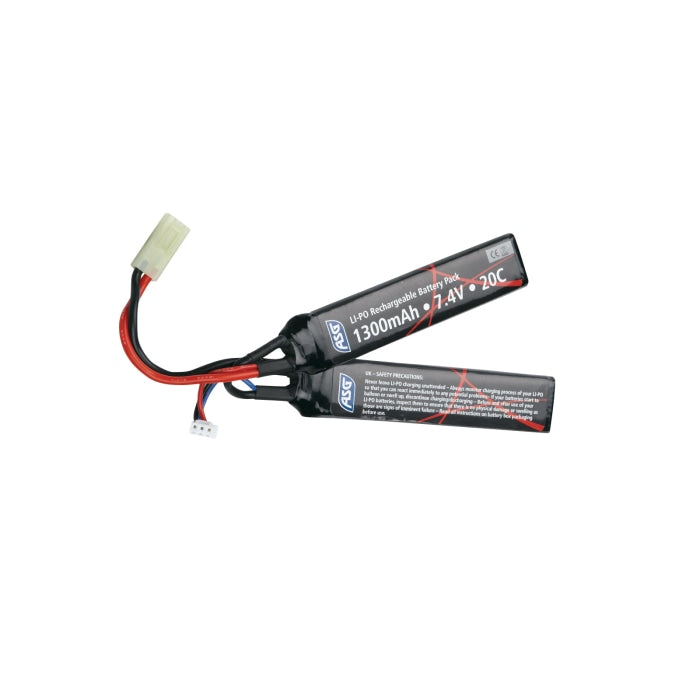 Batterie ASG Li-Po 7.4V 1300 Mah 2 Sticks 17206