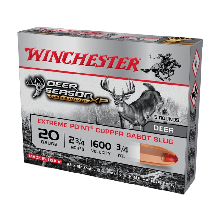 Cartouche Winchester à balles Deer Season - Cal. 20/70 CX20DSLF
