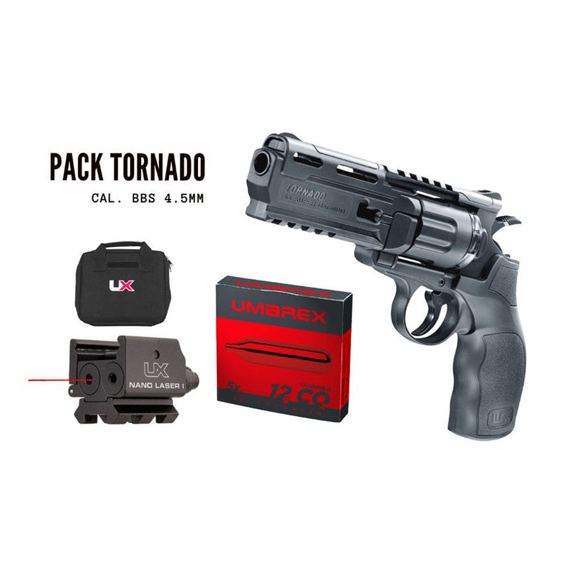 Pack UX tornado co2 Cal BB/4.5 mm + laser + fourreau et co2