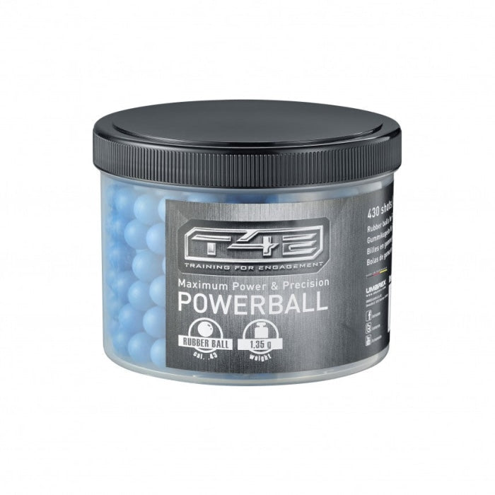 Billes powerballs caoutchouc bleu T4E - 1.3g cal 43 x430 2.4770-1