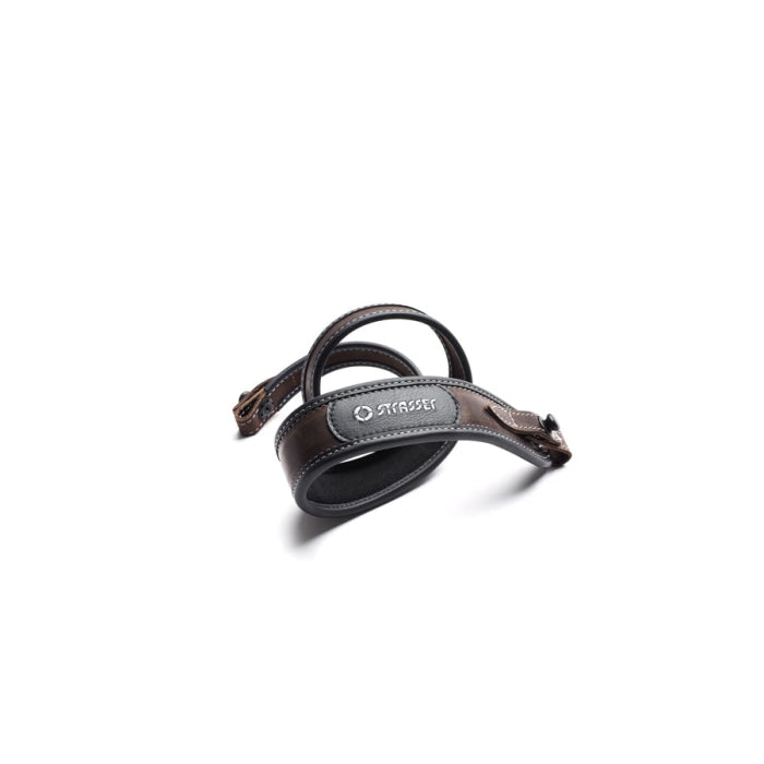 Bretelle écharpe Strasser en cuir avec logo brodé main STRS05093