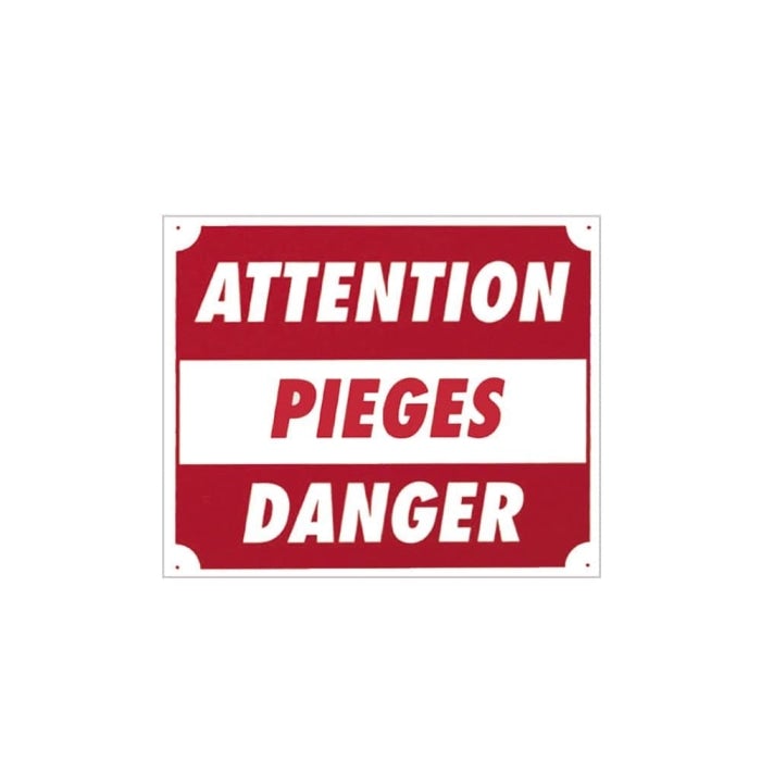 Panneaux Akilux Europarm ’ Attention pièges danger ’ 30 x 25 cm A50871