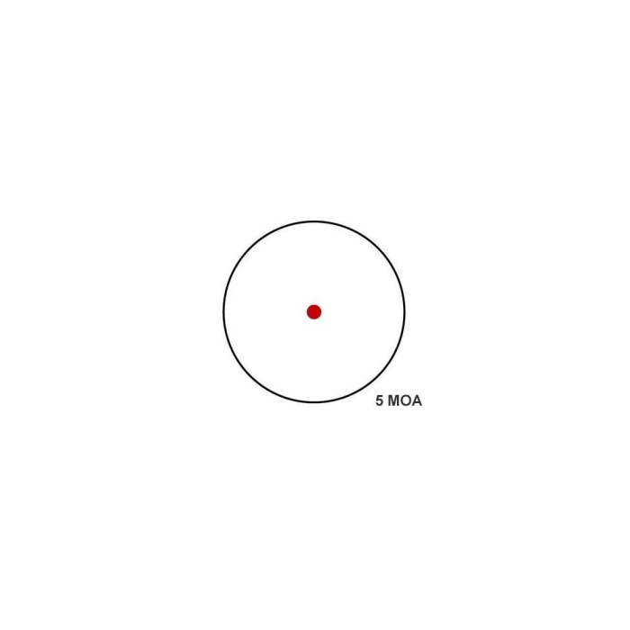 Point rouge tubulaire Tasco 1x30 - 5 MOA TSTRD130T