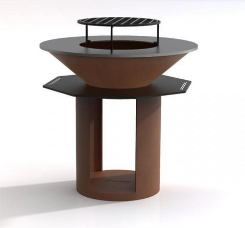 Pack Complet Brasero plancha à bois Random Fire Ball 100 cm et accessoires