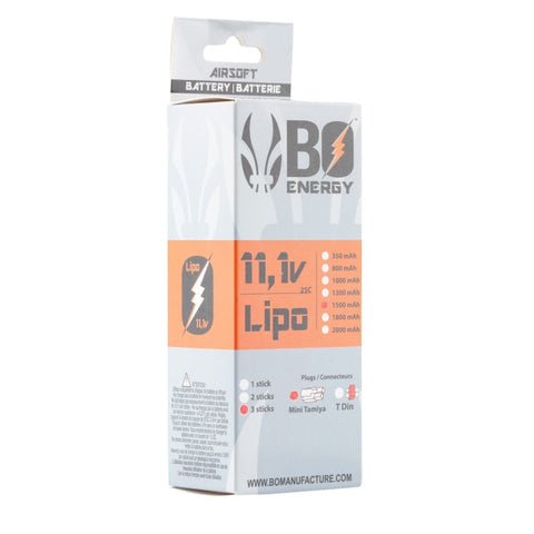 3 sticks batterie Lipo 3S 11.1V 1500mAh 25C A63022