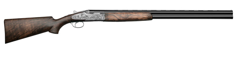 "Beretta SL3 P MD calibre 12/76, fusil superposé avec canon de 67 cm, parfait équilibre et maniabilité."