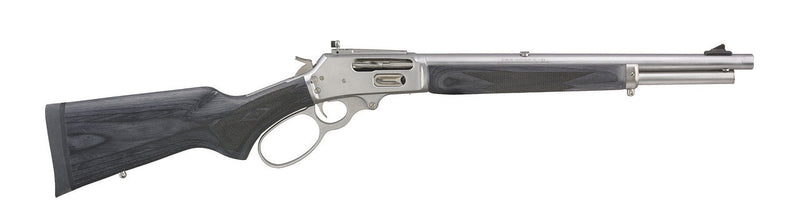 "Carabine Marlin 1895 Trapper calibre 45-70 GVT, robuste et compacte, parfaite pour la chasse en terrain difficile."