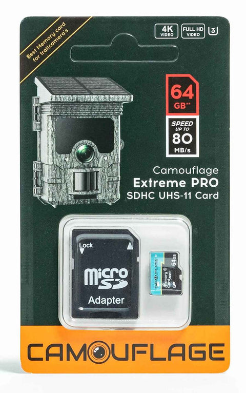 Carte SD Camouflage pour Caméras de Détection - 64 GO