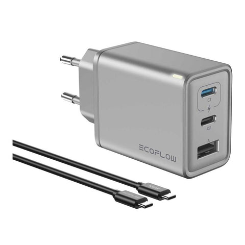 Chargeur Gan Rapid 65W EcoFlow avec câble de 100W