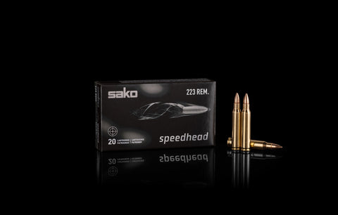 Cartouches Sako Range Speedhead Cal. 8x57 JS - Munitions de précision avec conception Full Metal Jacket (FMJ) pour tir sportif et chasse, offrant stabilité et réduction de l'encrassement pour une performance supérieure en session de tir.