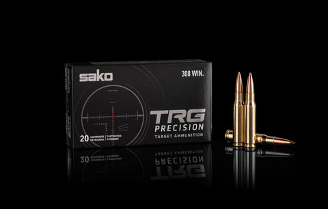 Image des balles Sako TRG Precision Cal. 6.5 PRC montrant des munitions de haute précision adaptées pour le tir longue distance, reconnues pour leur trajectoire tendue et leur faible dérive au vent, idéales pour les tireurs d'élite et les chasseurs recherchant performance et fiabilité, avec un design blindé pointé creux pour des balles exceptionnelles dans toutes conditions météorologiques.