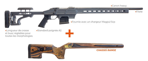 Carabine CZ CZ600 SDS Chassis LPDC + Chassis Range Cal.308WIN