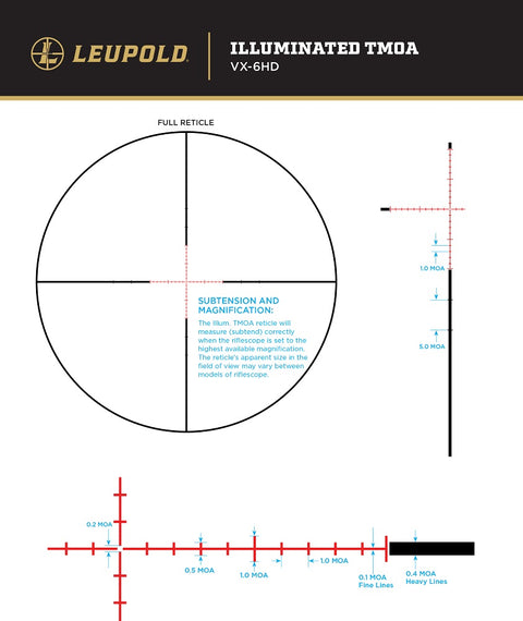 Lunette Leupold VX-6HD GEN2 4-24X50 CDS-SZL2 Side Focus Illum. TMOA