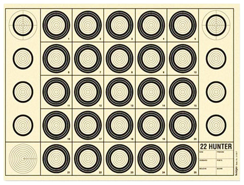 Cible Europ-Arm Benchrest 22 Hunter 42X29.7cm (A3) - Par 100 - ChasseTir.com