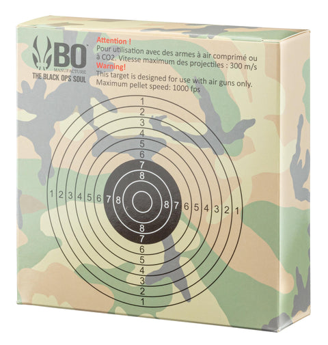 100 Cibles Bo Manufacture Cartons 14x14 cm - ChasseTir.com
