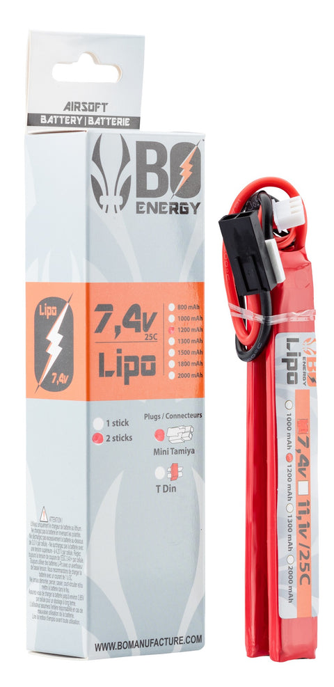 Batterie BO Manufacture Lipo 2S 7.4V 1200mAh 25C