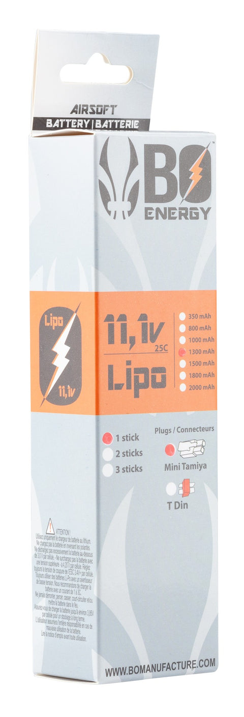 Stick Batterie Bo Manufacture Lipo 3S 11.1V 1300mAh 25C