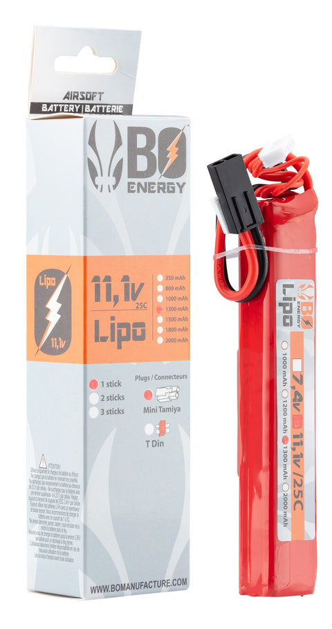 Stick Batterie Bo Manufacture Lipo 3S 11.1V 1300mAh 25C