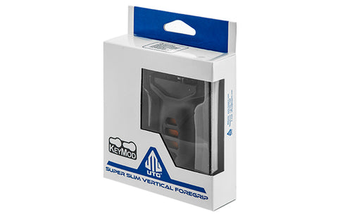 Grip UTG Super Slim Keymod avec Inserts Rouge & Bleu