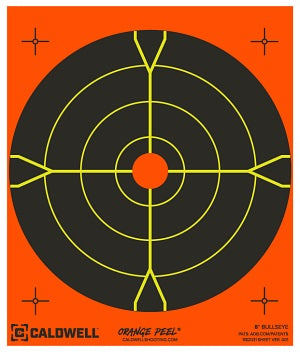 Cibles autocollantes Orange Caldwell Peel Bullseye - Pack de 25