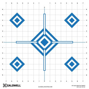 Cibles papier Caldwell Sight In Blue 16" - Pack de 10 - ChasseTir.com
