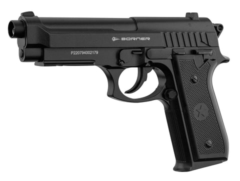 Pistolet Borner Airgun 92M Full Métal Co2 - Cal. 4.5mm (.177) BB's - ChasseTir.com