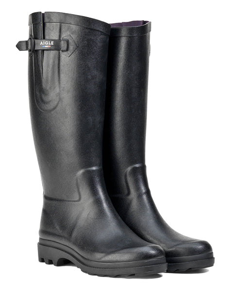 Bottes de pluie Aigle Femme Boyfriend Aiglentine 2 Noir - ChasseTir.com