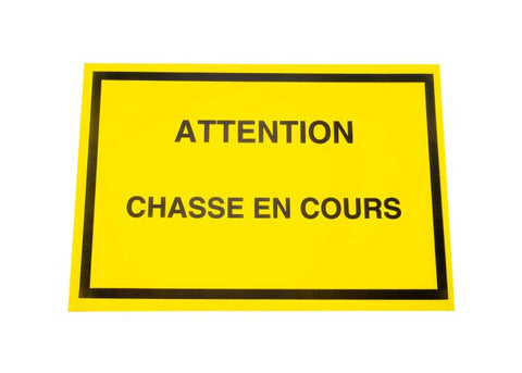 Panneau de signalisation Januel Chasse en cour Jaune - 60 x 40 cm