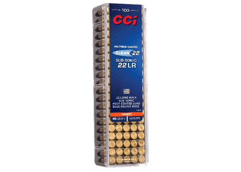 Balles CCI Clean-22 Subsonic - Cal. 22LR - Boite de 100