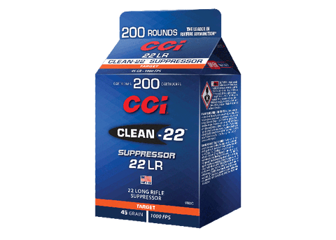 Balles CCI Clean- 22 Suppressor - Cal. 22LR - Boite de 200