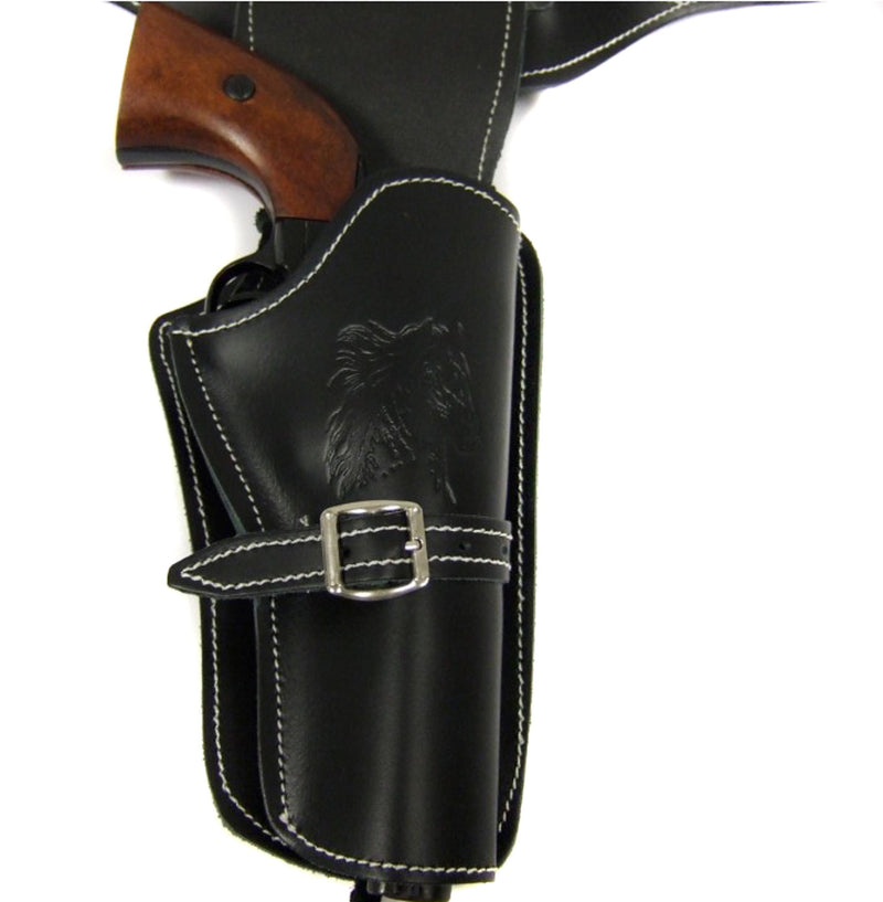 Ceinturon Denix Noir avec un Holster pour 2 Revolver Western