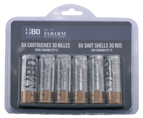 Pack Cartouches Fusil à Pompe BO Manufacture Airsoft 6 mm - Cartouches x6 FABARM GAZ CLEAR