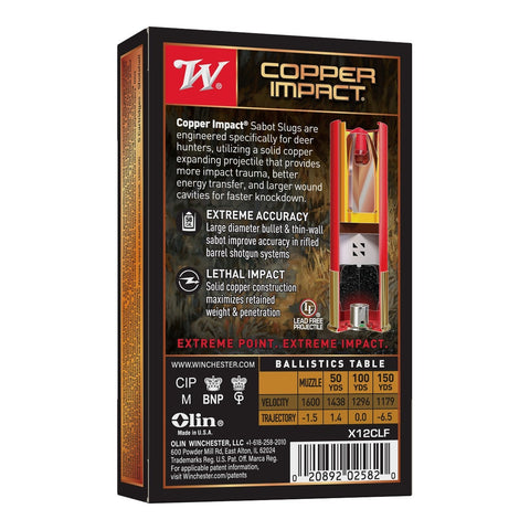 Cartouche Winchester Copper Impact Slug 12-70 28g