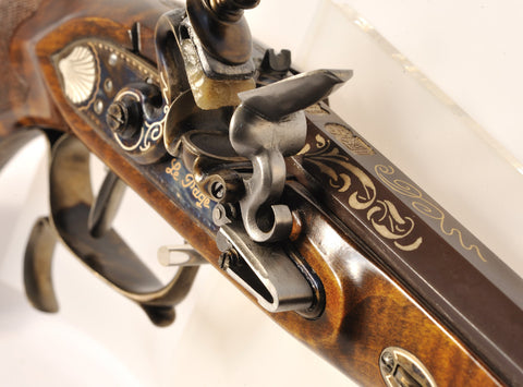 Pistolet Davide PEDERSOLI Le Page Target Luxe à Silex - Cal. 45 PN - ChasseTir.com