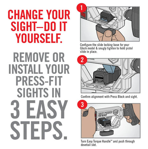 Presse Real Avid pour Organes de Visée Glock