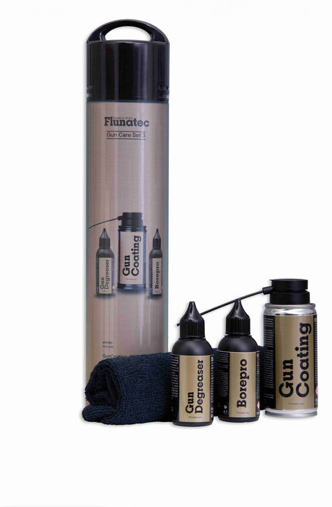 Pack N°3 FLUNATEC Céramique + Dégraissant + Solvant Canon + Microfibre