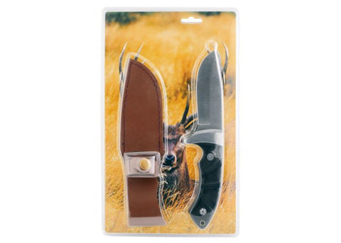 Couteau de chasse Januel manche sculpté sous blister - ChasseTir.com