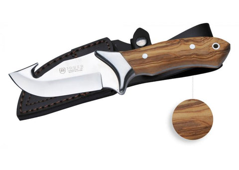 Couteau à dépecer Januel skinner manche d'olivier - ChasseTir.com