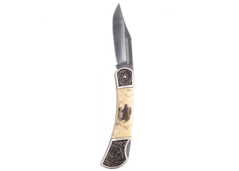 Couteau pliant Januel décor sanglier - 8 cm - ChasseTir.com