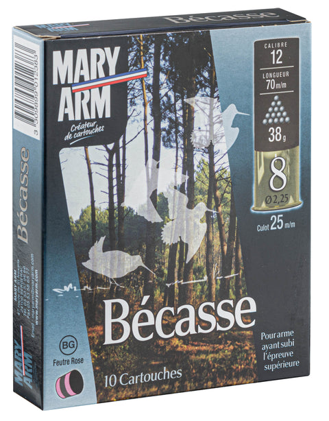 Cartouches Mary Arms Bécasse 38 BG - Cal. 12/70