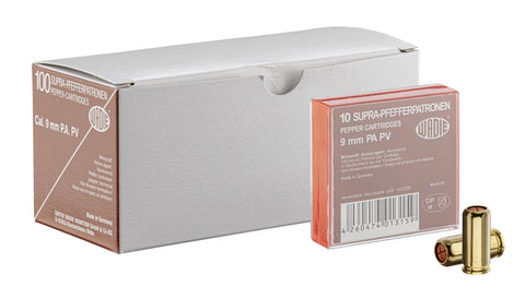 Cartouches Wadie au Poivre Calibre 9 mm P.A.