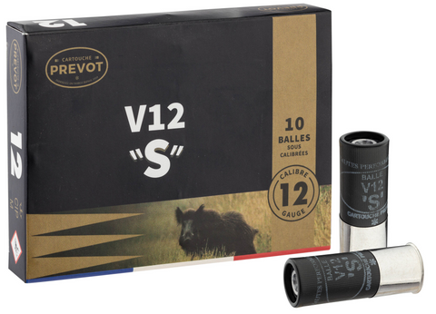 Cartouches Prevot V12 "S" - Demi-blindée - Cal. 12/70