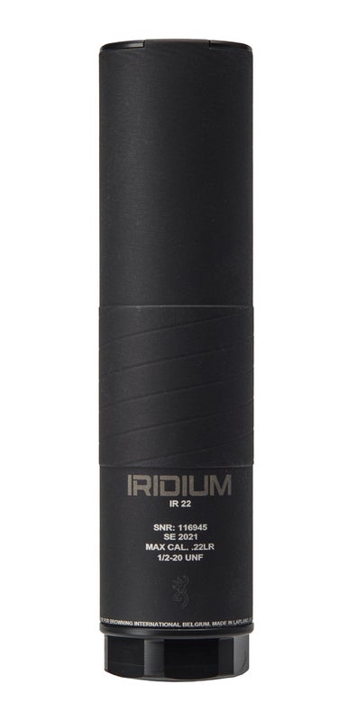 "Modérateur de son Iridium IR.22 1/2-28UNF pour réduction de bruit précise sur armes à feu, finition durable"
