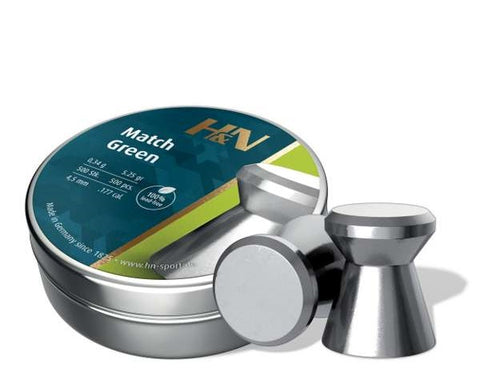 Balles H&N Sport Match Green - Cal. 4.5 - ChasseTir.com