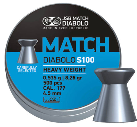 Boîte de 500 plombs JSB Diabolo Blue Match - Cal. 4.5 - ChasseTir.com