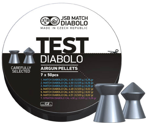 Boîte de 350 plombs JSB Diabolo Match Test Middle - Cal. 4.5 - ChasseTir.com