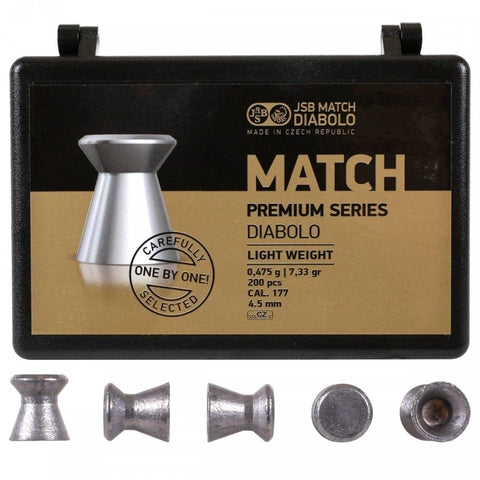 Boîte de 200 plombs JSB Diabolo Match Premium Light - Cal. 4.49 Defau - ChasseTir.com