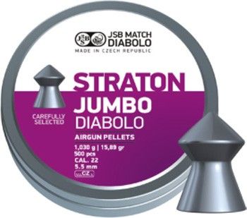 Boîte de 500 plombs JSB Diabolo Jumbo Straton - Cal. 5.5 - ChasseTir.com